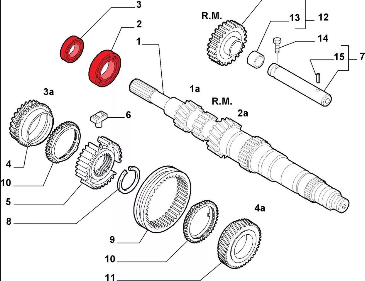 Roller Bearing Gear Front Shaft Clutch For Lancia Y (312) 2011-2021 - Imagen 3 de 7